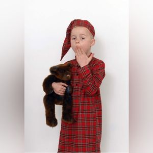 Murphys of Ireland boys flannel nightshirt and cap, size 9/11